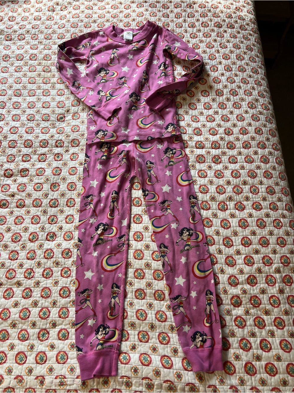 Hanna Andersson x Wonder Woman DC Pink Pajama Set size 6/7